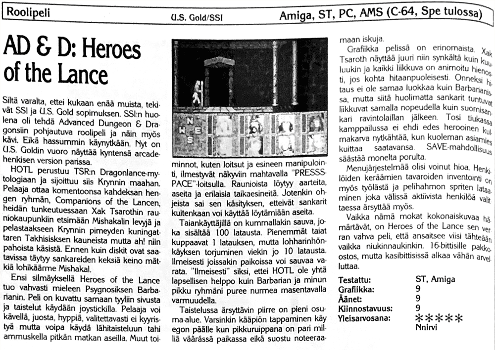 AD & D: Heroes of the Lance